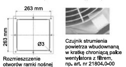 Wentylator z fltrem Seria FF 018:550 m³/h wymiary