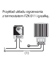 Termostat mechaniczny FZK 011 przykład podłaczenia