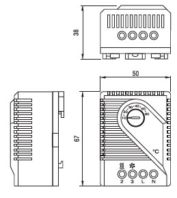 Termostat mechaniczny FZK 011 przykład podłaczenia