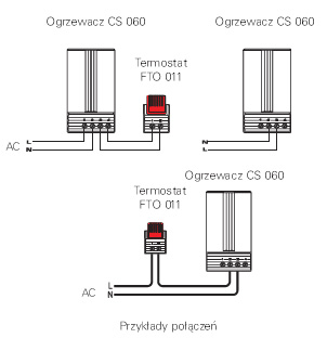 Grzałka półprzewodnikowa serii CS 060 schemat podłaczenia