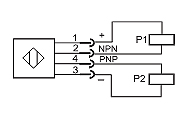 czujniki optyczne odbiciowe TOO, NPN/PNP DC 4 PRZEWODY