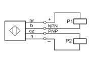 CZUJNIKI OPTYCZNE ODBICIOWE TOO, NPN/PNP DC 4 PRZEWODY