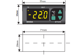 ELEKTRONICZNY REGULATOR ET1411 wymiar