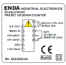 LICZNIK EC442 schemat połączeń