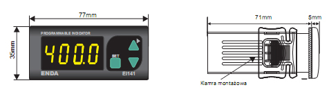 Wskaźnik programowalny EI141 wymiary