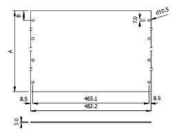 Obudowa aparaturowa/biurkowa w systemie 19 panel przedni