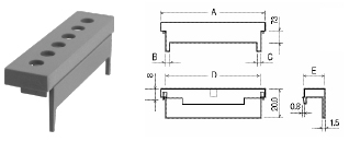 Obudowy na szynę DIN modułowe serii CNMB wersja nawiercona raster7,5