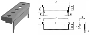 Obudowy na szynę DIN modułowe serii CNMB wersja nawiercona raster 10,16