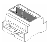 Obudowy na szynę DIN modułowe serii CNMB montaż poziomy PCB