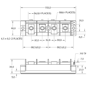 MODUŁY ELEKTROIZOLOWANE FIRMY POWEREX TYRYSTOR/ DIODA DIODA/TYRYSTOR rys 11