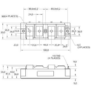 Moduły elektroizolowane firmy POWEREX TM400DZ-XX