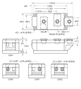 Moduły elektroizolowane firmy POWEREX LD43--43, LD43--50, LD431850