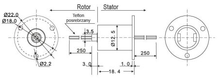 Elektryczne, slizgowe złacza obrotowe (Slip Rings) [seria miniaturowa] KYM06D