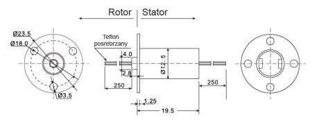 Elektryczne, slizgowe złacza obrotowe (Slip Rings) [seria miniaturowa] KTM12B