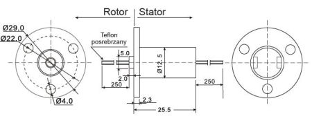 Elektryczne, slizgowe złacza obrotowe (Slip Rings) [seria miniaturowa] KYM12C