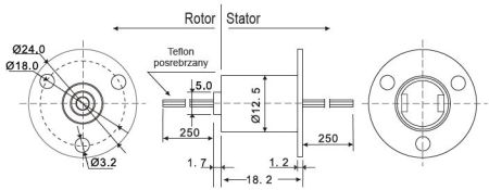 Elektryczne, slizgowe złacza obrotowe (Slip Rings) [seria miniaturowa] KYM06B