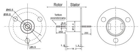 Elektryczne, slizgowe złacza obrotowe (Slip Rings) [seria miniaturowa] KYM06C