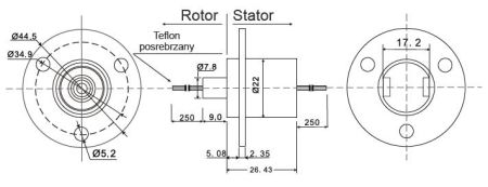 Elektryczne, ślizgowe złącza obrotowe (Slip Rings) [seria standardowa] KYC-12A