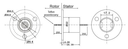 Elektryczne, ślizgowe złącza obrotowe (Slip Rings) [seria standardowa]  KYC-12E