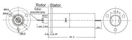 Elektryczne, ślizgowe złącza obrotowe (Slip Rings) [seria standardowa]  KYC56A