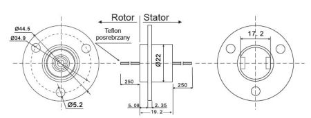 Elektryczne, ślizgowe złącza obrotowe (Slip Rings) [seria standardowa] KYC06B