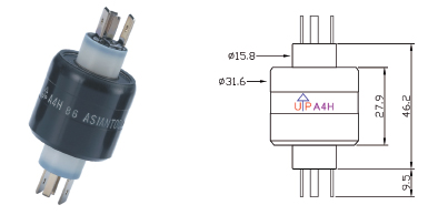 Elektryczne złącza obrotowe wypełnione rtęcią. Zgodne z CE si RoHS A4H 2 contact 30A si 2 contact 4A /AC250V