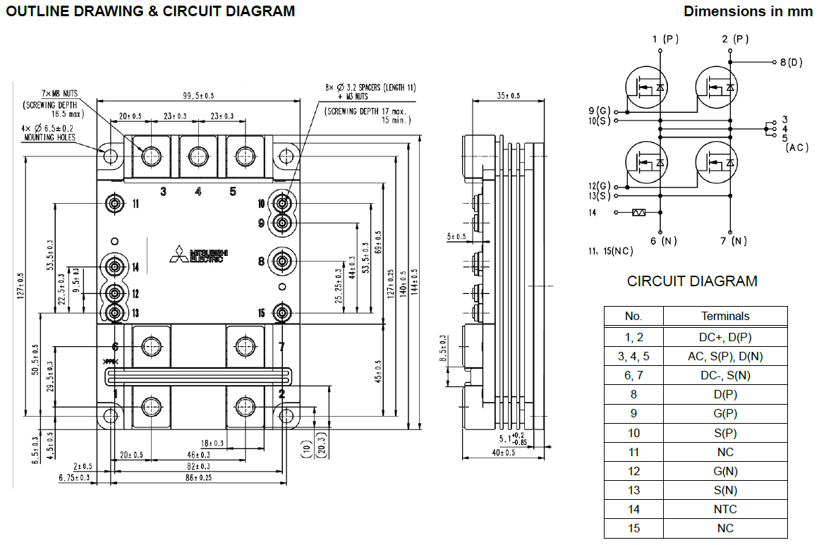 Outline drawing & circuit diagram