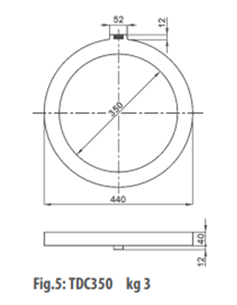 TDC350 Dimensions