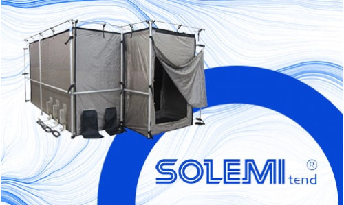 What is the principle of operation of EMC tents and fabrics?